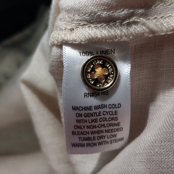 Marc New York Sleeveless 100% linen with Gold Shimmer Top SIZE XL - Picture 5 of 5